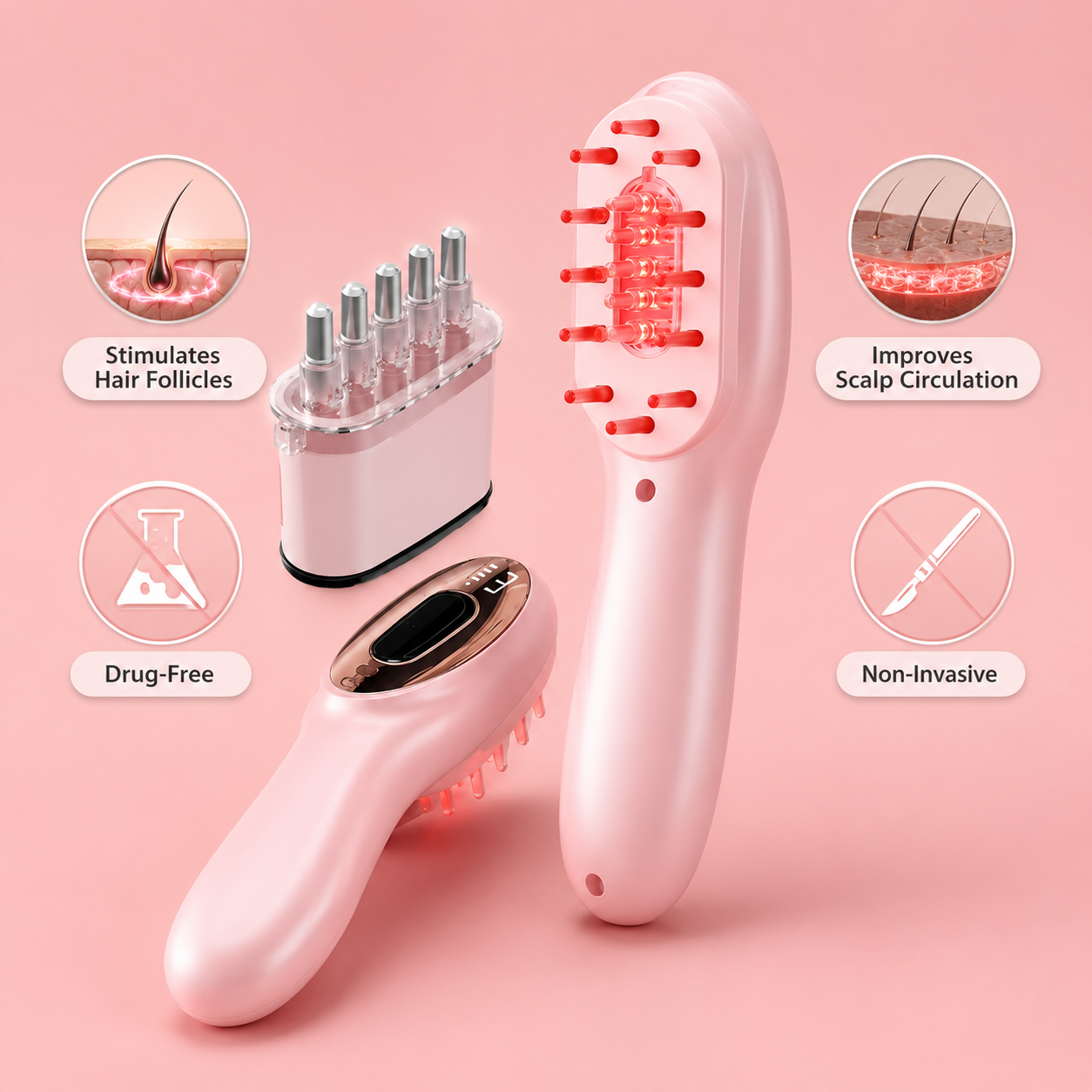 Red Light Therapy Brush